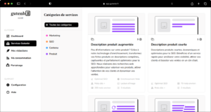 Gutenbr - Choix du service de rédaction (desktop)