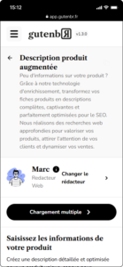 Gutenbr - Choix du rédacteur (mobile)